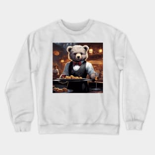 Teddy as a Waiter Crewneck Sweatshirt